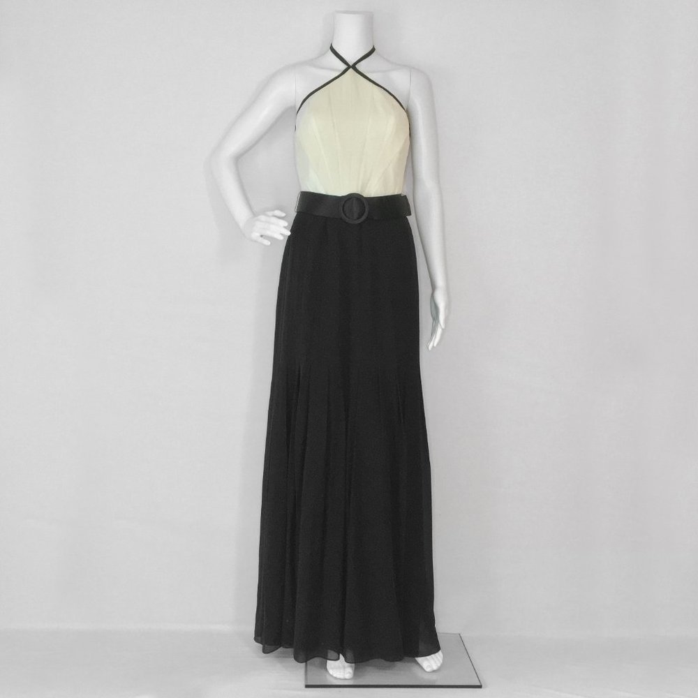 Kay Unger Halter Maxi Dress